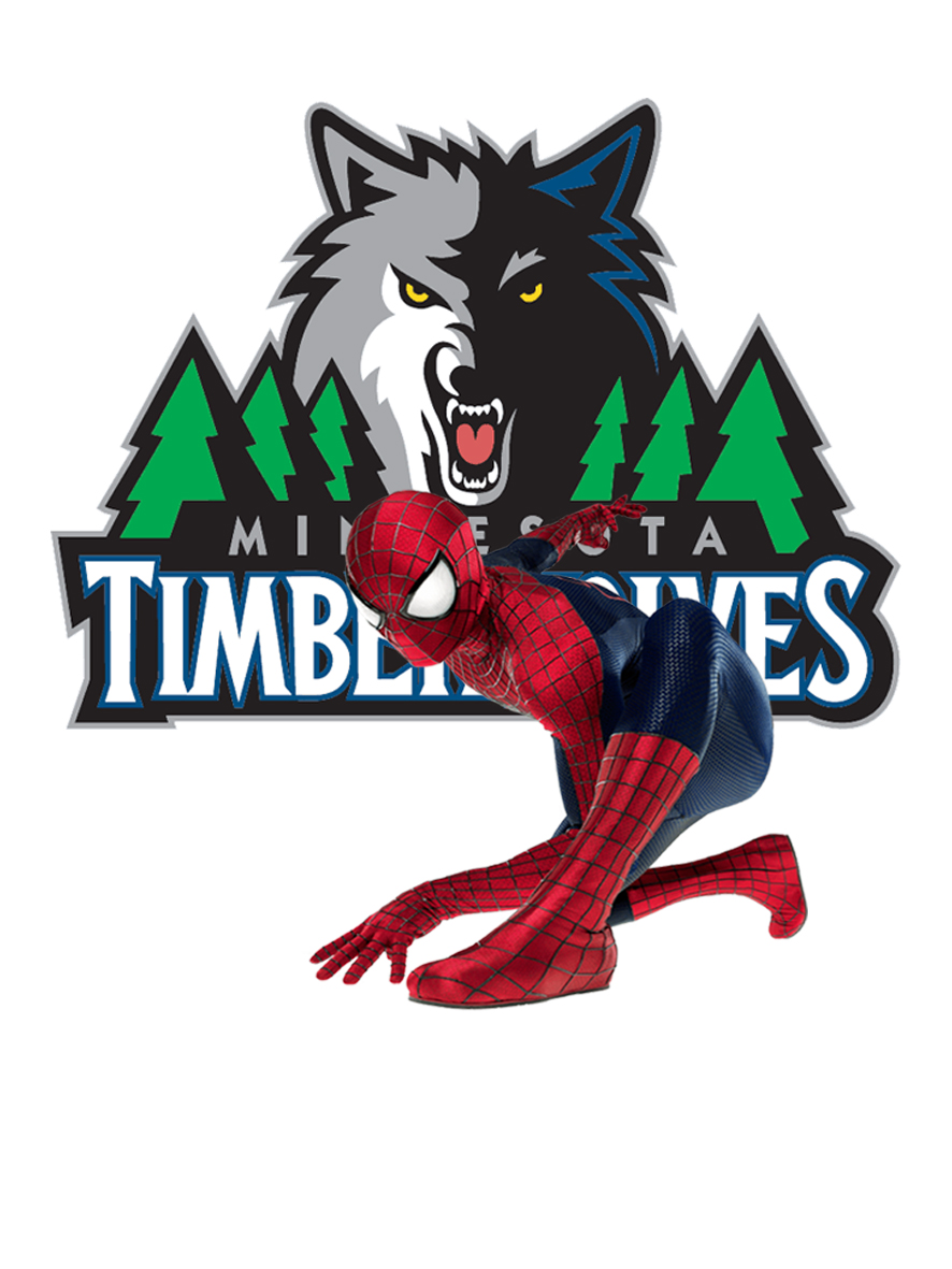 Minnesota Timberwolves Spider Man Logo vinyl decal